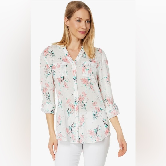 Carve Designs Tops - Carve Designs Dylan Gauze floral button down top, organic cotton, small, EUC